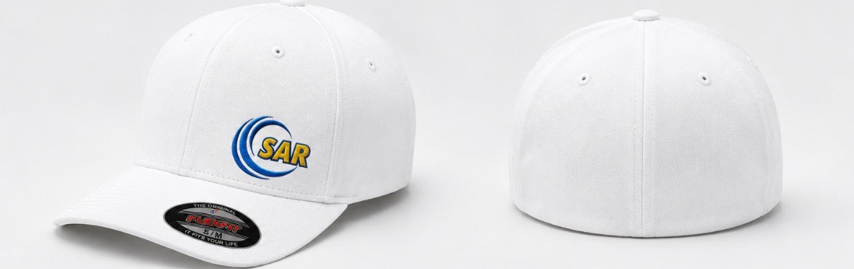SAR Throwback Flexfit White Hat