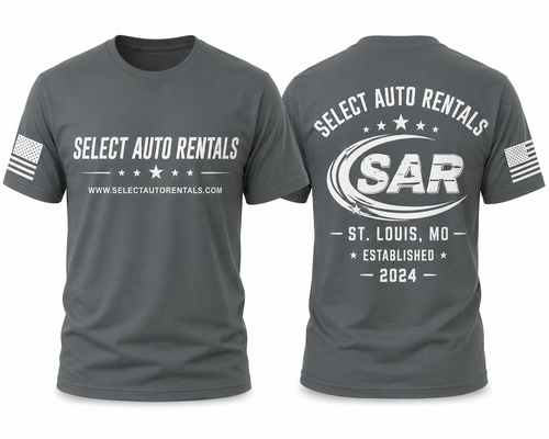 SAR gray and white t-shirt